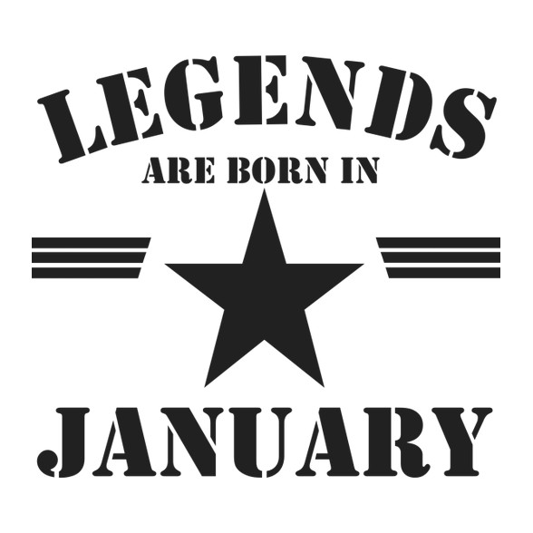 Legends are born in january-Női hosszú ujjú póló