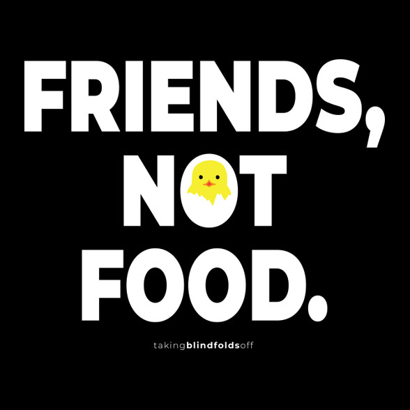 Friends, not food. - Vegán aktivista grafika #8-Női hosszú ujjú póló