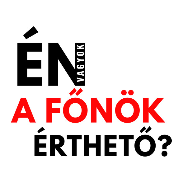 ÉN VAGYOK A FŐNÖK ÉRTHETŐ-Párnahuzat, Díszpárnahuzat