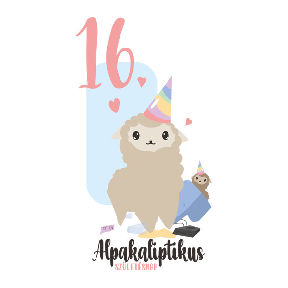 16. Alpakaliptikus születésnap - Alpaca póló 16. születésnapra-Párnahuzat, Díszpárnahuzat