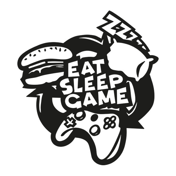 eat sleep game repeat-Párnahuzat, Díszpárnahuzat