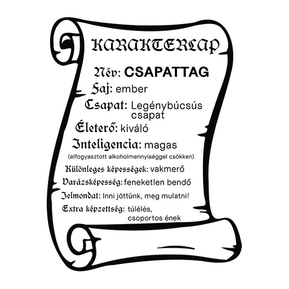 Karakterlap csapattag-Párnahuzat, Díszpárnahuzat