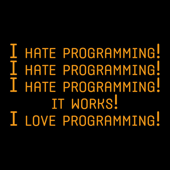 I hate programming!-Vászontáska