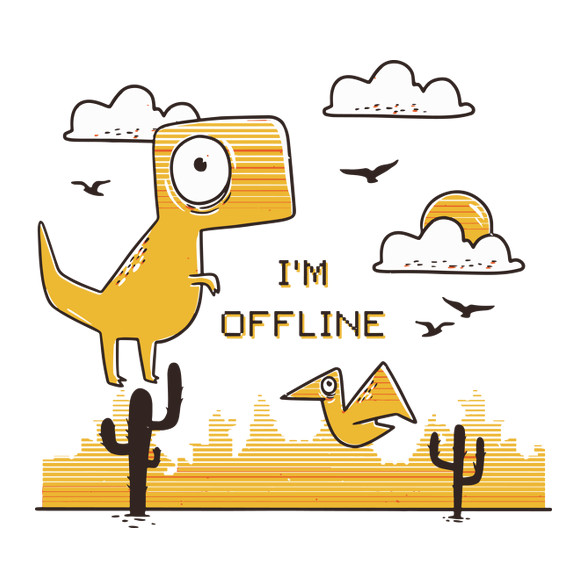 Google - Dínós játék - I am offline-Telefontok