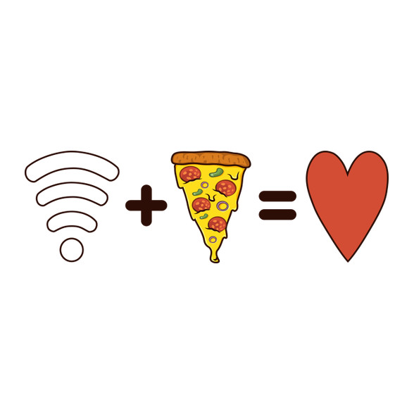 Wifi + Pizza = Love-Telefontok