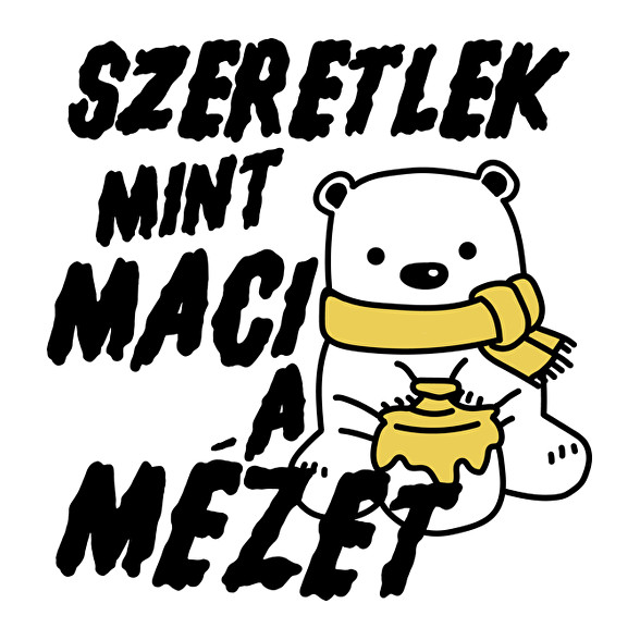 Szeretlek, mint maci a mézet - páros minta-Bögre