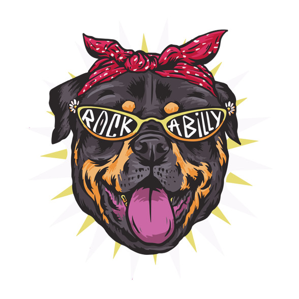 Bulldog - rockabilly-Szájmaszk