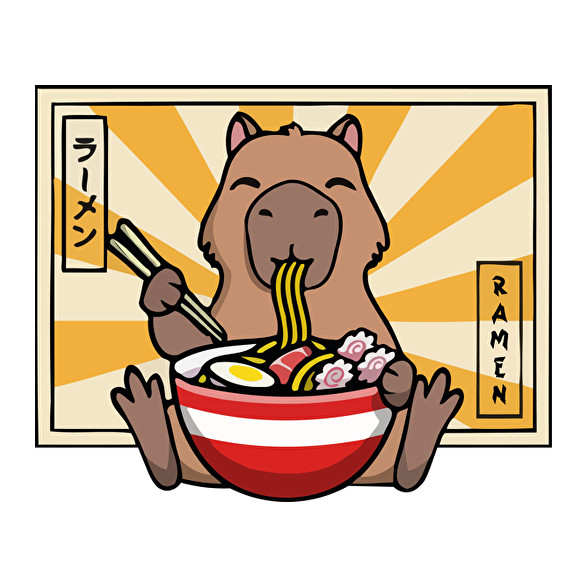 Capybara és ramen-Szájmaszk