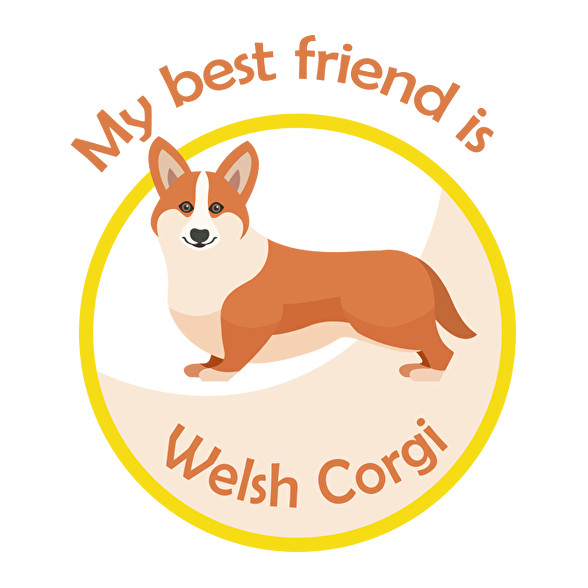 My best friend - Welsh corgi-Szájmaszk