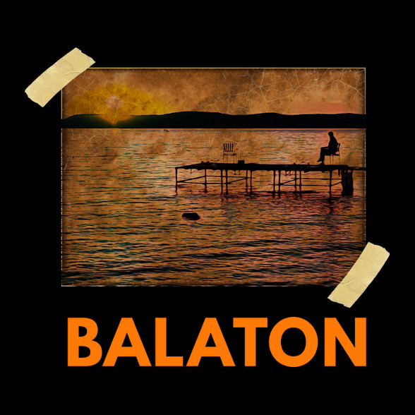 balatoni naplemente-Kitűző, hűtőmágnes