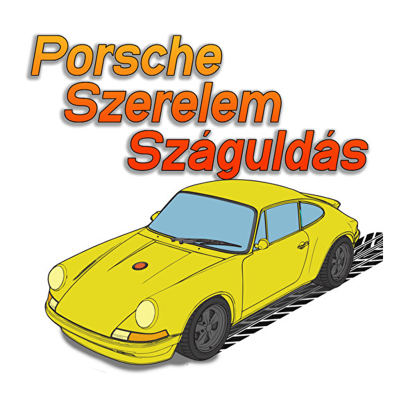 Porsche Szerelem Száguldás-Kitűző, hűtőmágnes