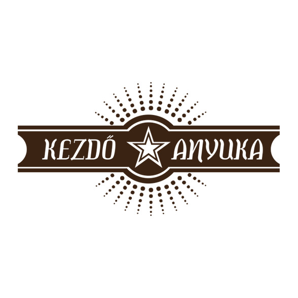 kezdo-anyuka-brown-Kitűző, hűtőmágnes