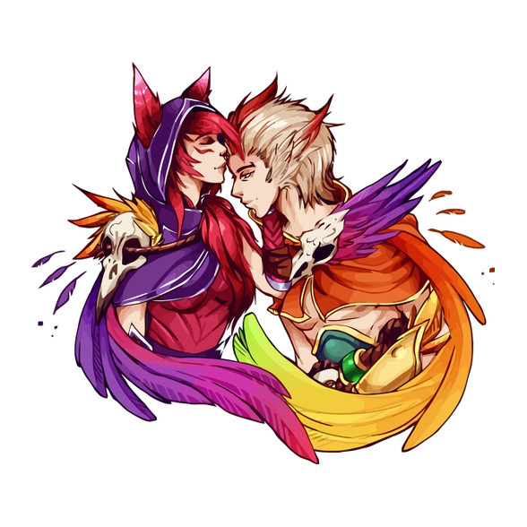 Xayah&Rakan-Kitűző, hűtőmágnes