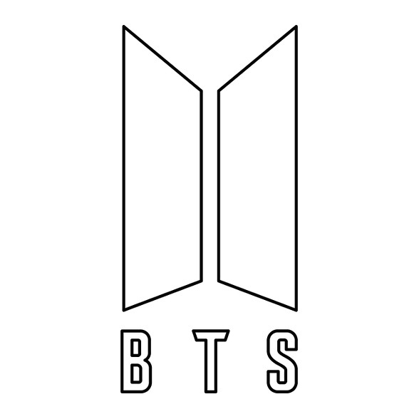 BTS kontúr-Kitűző, hűtőmágnes