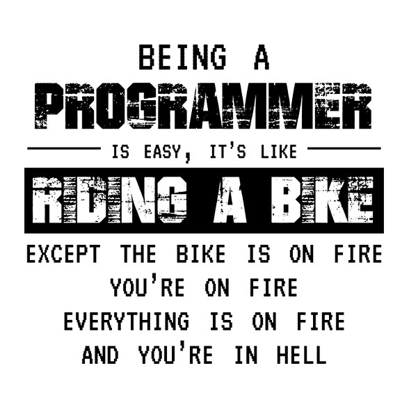 Being a programmer (black)-Kitűző, hűtőmágnes