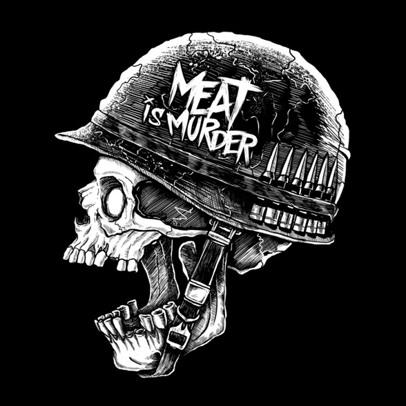 Meat is murder-Kitűző, hűtőmágnes