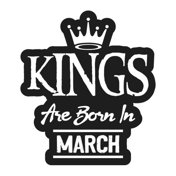 KINGS are born in March - fekete-Kötény