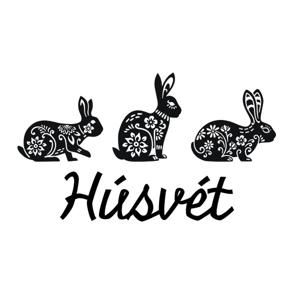 Húsvét - Mintás nyulak-Kötény