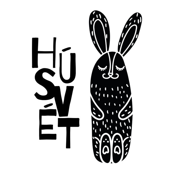 Húsvét - Fekete nyúl-Vászonkép