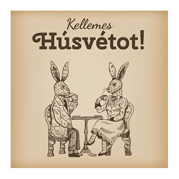 Kellemes Húsvétot - Úri nyulak-Vászonkép