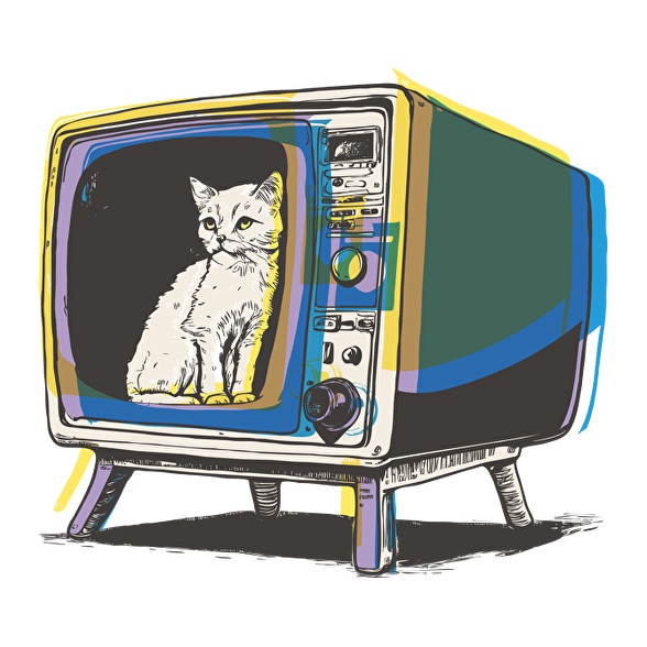 Retro TV-Vászonkép