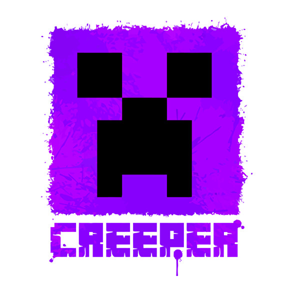 Minecraft creeper lila-Vászonkép