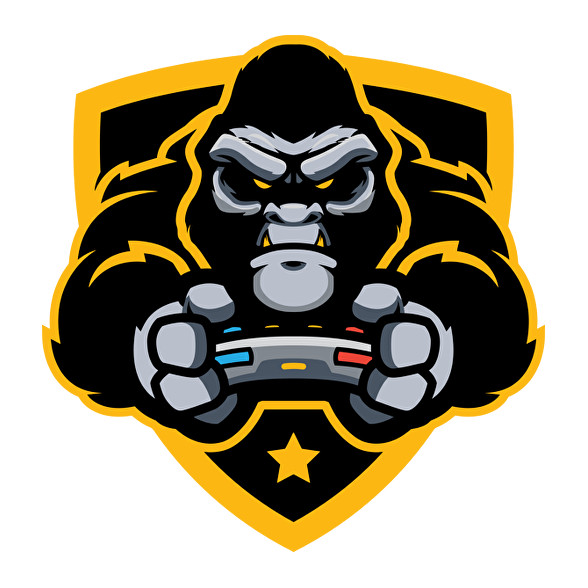 Gorilla Gamer-Vászonkép