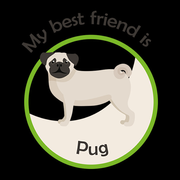 My best friend - Pug-Oversized póló