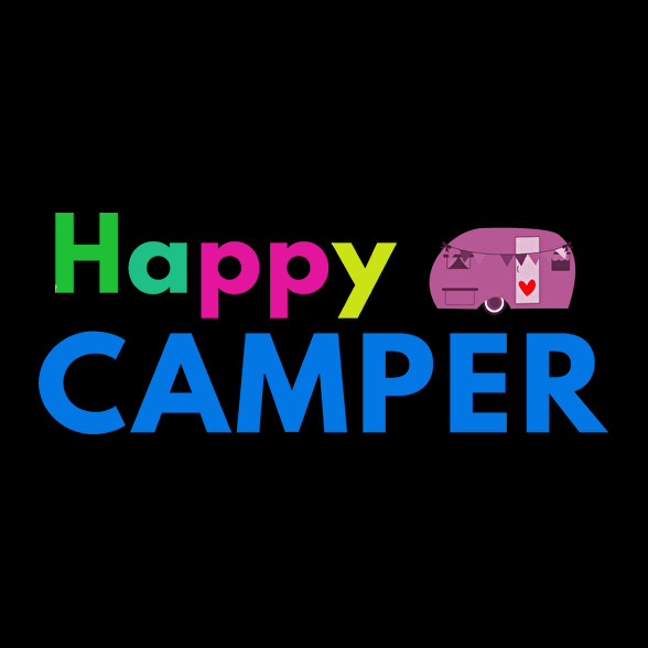 HAPPY CAMPER-Oversized póló