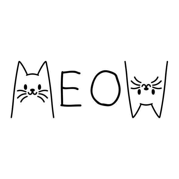 Meow-Oversized póló