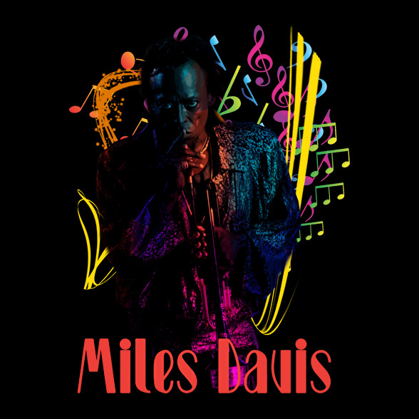 miles davis colorful-Oversized póló