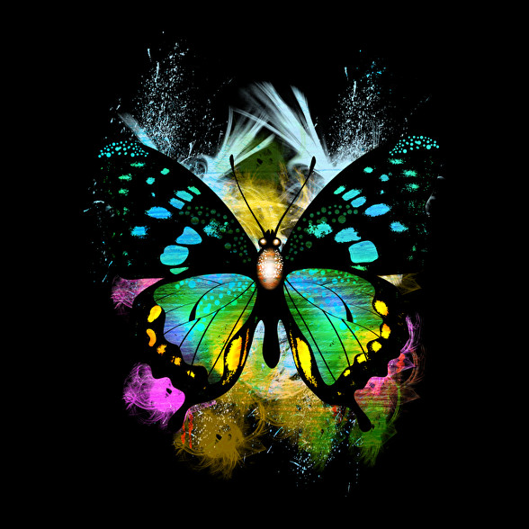 colorful butterfly-Oversized póló