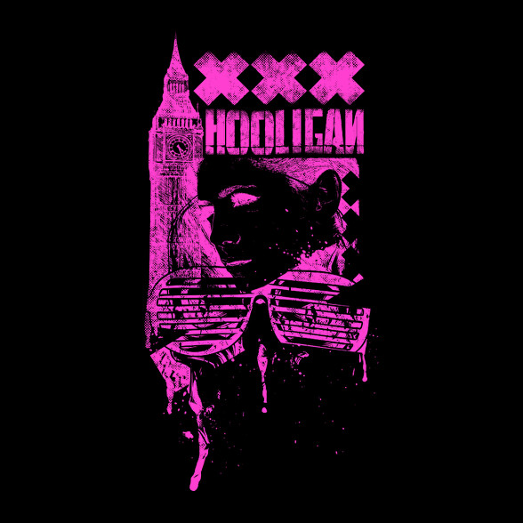 Hooligan Pink Skull-Oversized póló