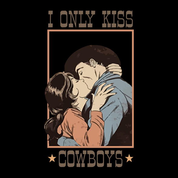 I only kiss cowboys-Oversized póló