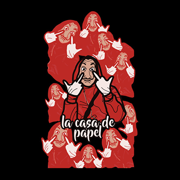 La Casa de papel art-Oversized kapucnis pulóver