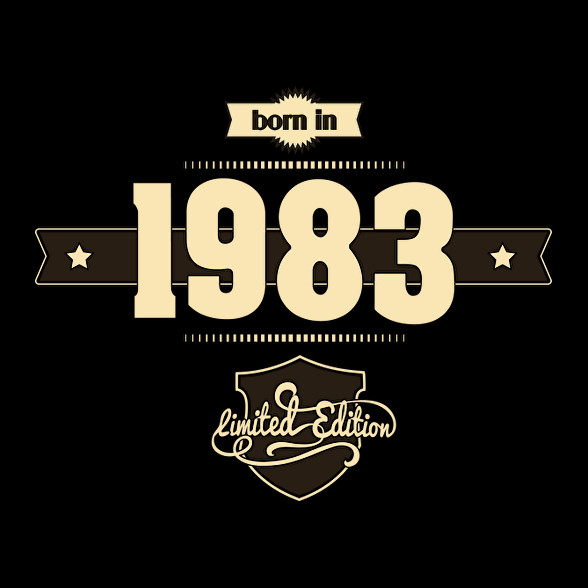 born-in-1983-cream-choco-Oversized kapucnis pulóver