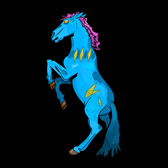 Blue Horse-Oversized kapucnis pulóver