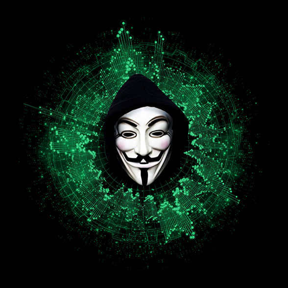 Anonymous hacker-Oversized kapucnis pulóver