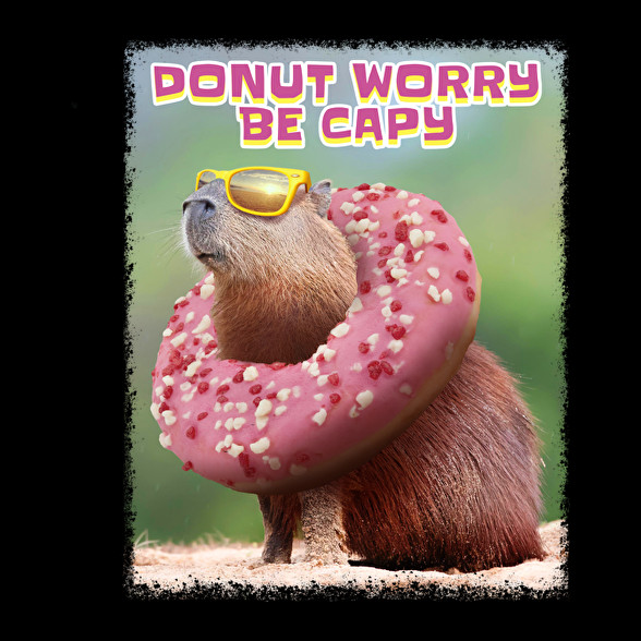 Donut worry be Capy-Oversized kapucnis pulóver