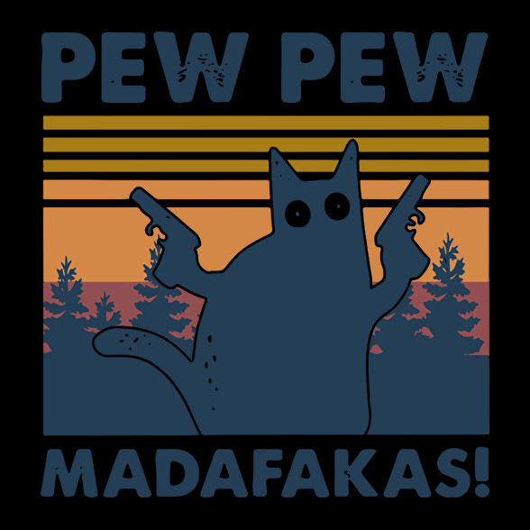 Pew Pew Madafakas cica-Oversized kapucnis pulóver