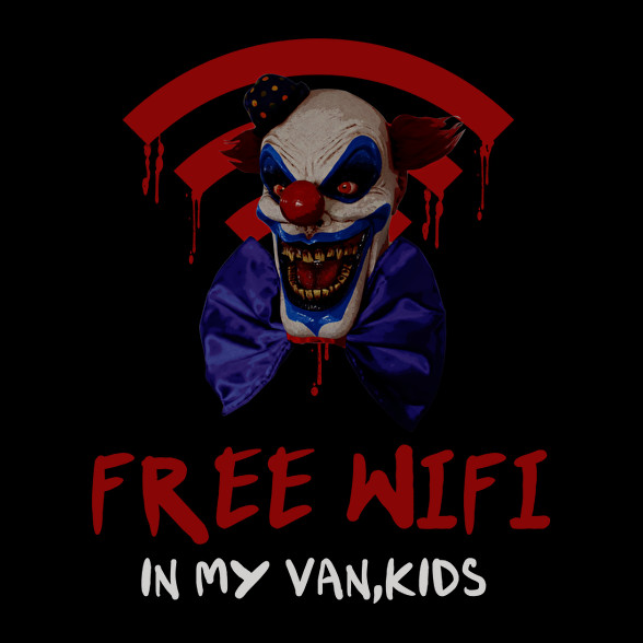 evil clown-free wifi-Oversized kapucnis pulóver