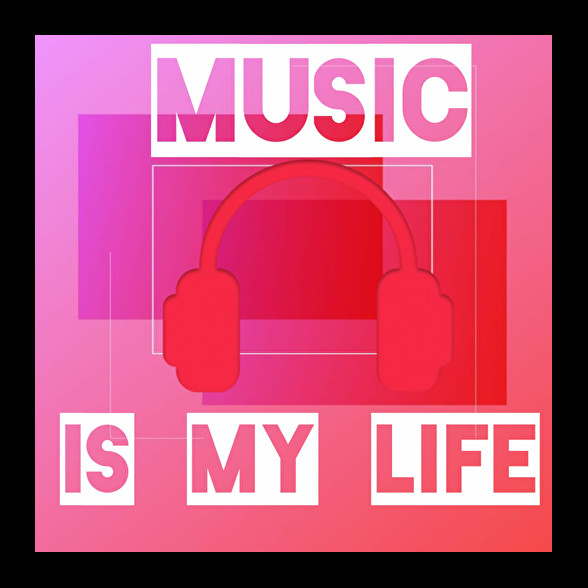 music is my life-Oversized kapucnis pulóver