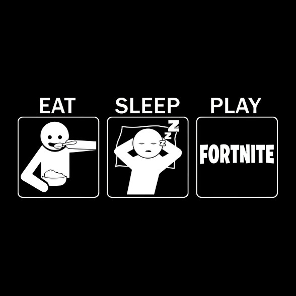 Eat, Sleep, Play Fortnite-Oversized kapucnis pulóver