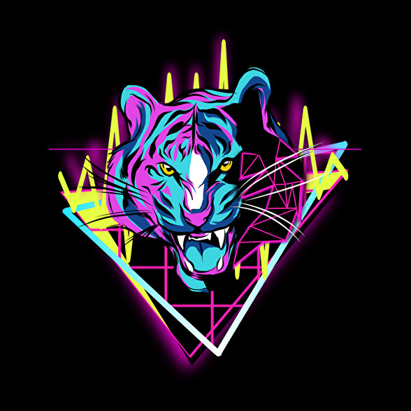 Neon Tigris-Oversized kapucnis pulóver