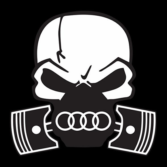 Skull audi-Oversized kapucnis pulóver