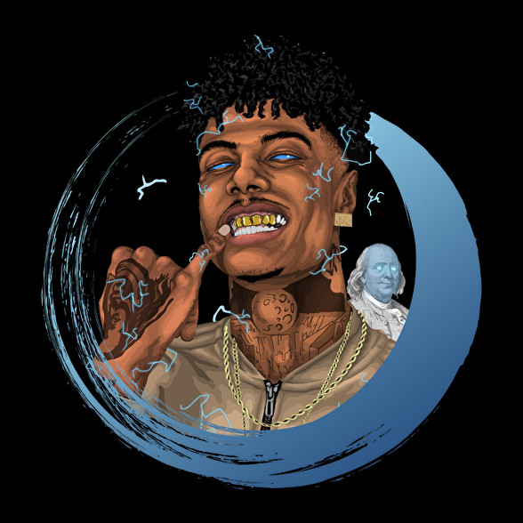 Blueface-Oversized kapucnis pulóver