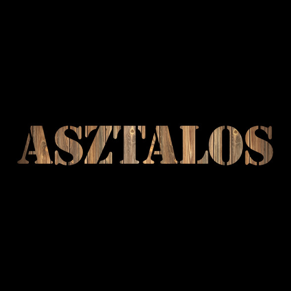 Asztalos - Fa mintás-Oversized kapucnis pulóver