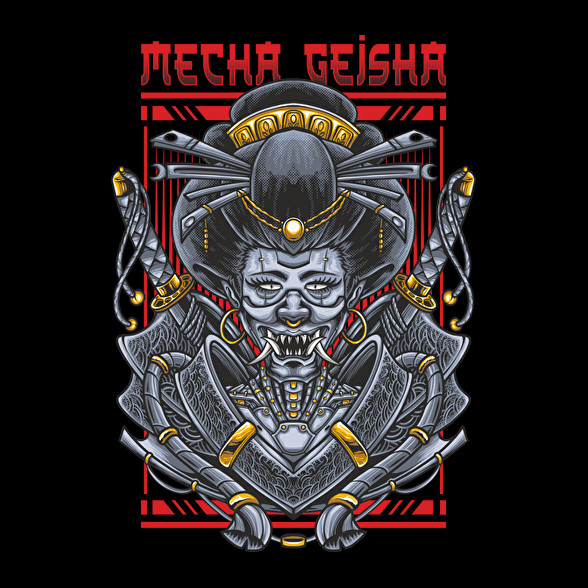 Mecha Geisha-Oversized kapucnis pulóver