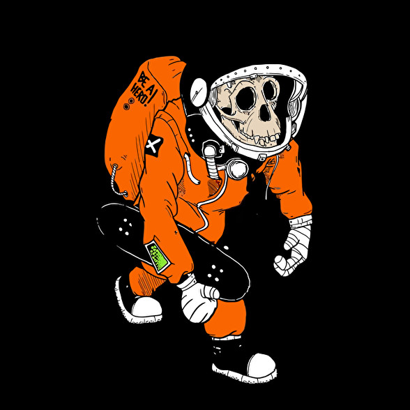 Space Skate Monkey-Oversized kapucnis pulóver