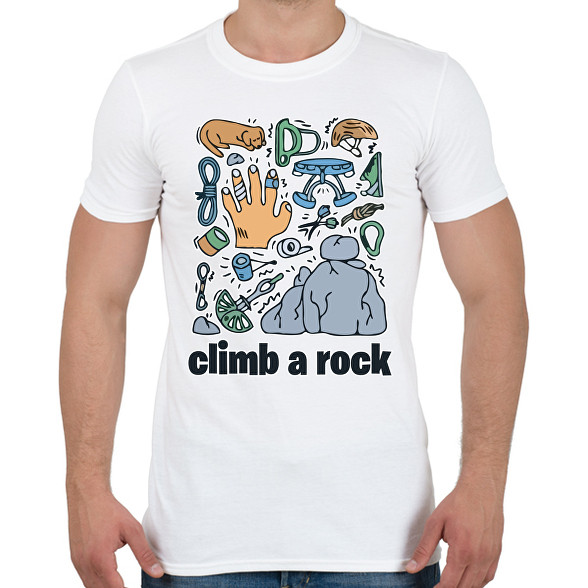 Climb a rock-Férfi póló